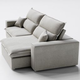 Sofá Retrátil e Reclinável Milano Linho Bege Claro 250cm Fabrispuma - 4