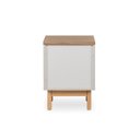 Ver imagem 7 de Mesa de Cabeceira Kaki 2 Gavetas 43 Cm X 40 Cm Tauari / Off White