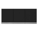 Ver imagem 1 de Armário Aéreo para Cozinha Andréia 3 Portas Preto - Ajl