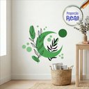 Ver imagem 2 de Adesivo Floral Boho Verde Estilo Nórdico 80x68 Minimalista Mod.05