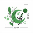 Ver imagem 5 de Adesivo Floral Boho Verde Estilo Nórdico 80x68 Minimalista Mod.05