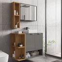 Ver imagem 2 de Conjunto de Banheiro com Gabinete 2 Portas, Cuba e 1 Espelheira Ibiza