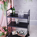 Ver imagem 6 de Carrinho de Bebidas Barzinho Adega Estilo Industrial Preto