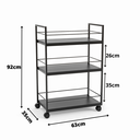 Ver imagem 5 de Carrinho de Bebidas Barzinho Adega Estilo Industrial Preto