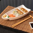 Ver imagem 6 de Barca para Servir Sushi Comida Japonesa Oriental 28x13x5cm Coza Branca