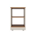 Ver imagem 3 de Mesa de Cabeceira Retrô Compacta com Rodizios Decore Shark Moveis:off White/nature