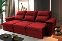 Ver imagem 1 de Sofá Retrátil Reclinável Paris 230cm Suede Velut com Molas no Assento - King House