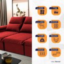 Ver imagem 3 de Sofá Retrátil Reclinável Paris 230cm Suede Velut com Molas no Assento - King House