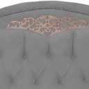 Ver imagem 3 de Cabeceira Casal Queen Estofada para Cama Box Maitê Veludo Cinza