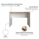 Ver imagem 7 de Escrivaninha Mesa Escritório com Armário Baixo e Aéreo com Chave X Modular 200cm Branco