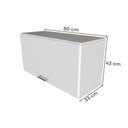 Ver imagem 4 de Escrivaninha Mesa Escritório com Armário Baixo e Aéreo com Chave X Modular 200cm Branco