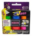 Ver imagem 3 de Tinta para Tecido Neon - 6 Potes de 15ml Acrilex - 040060000