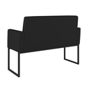 Ver mais imagens de Kit 2 Poltrona + Sofá 2 Lugares com Base Ferro Preta Courino Cor:preto