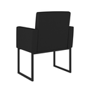 Ver imagem 4 de Kit 2 Poltrona + Sofá 2 Lugares com Base Ferro Preta Courino Cor:preto