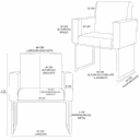 Ver imagem 5 de Kit 2 Poltrona + Sofá 2 Lugares com Base Ferro Preta Courino Cor:preto