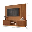 Ver imagem 5 de Painel com Rack Home Arezzo para TV 75" 220cm MDF-MDP 2 Portas Amadeirado Mavaular Móveis