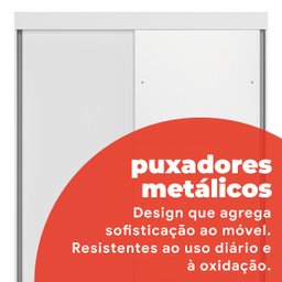 Guarda-Roupa Solteiro 2 Portas de Correr 2 Gavetas e Espelho Peônia Yescasa - 12