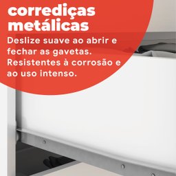 Guarda-Roupa Solteiro 2 Portas de Correr 2 Gavetas e Espelho Peônia Yescasa - 10