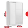 Guarda-Roupa Solteiro com Espelho 2 Portas de Correr e 2 Gavetas Peônia Yescasa Branco  - 3