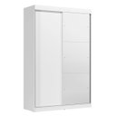 Ver imagem 1 de Guarda-Roupa Solteiro com Espelho 2 Portas de Correr e 2 Gavetas Peônia Yescasa Branco