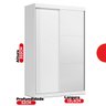 Guarda-Roupa Solteiro com Espelho 2 Portas de Correr e 2 Gavetas Peônia Yescasa Branco  - 3