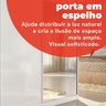 Guarda-Roupa Solteiro com Espelho 2 Portas de Correr e 2 Gavetas Peônia Yescasa Branco  - 8
