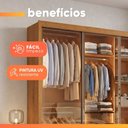 Ver imagem 5 de Guarda Roupas Casal 3 Portas de Correr Reflecta com LED 4 Gavetas Eva