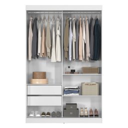 Guarda-Roupa Solteiro 2 Portas de Correr 2 Gavetas e 6 Espelhos Peônia Yescasa - 2 Guarda-Roupa Solteiro 2 Portas de Correr 2 Gavetas e 6 Espelhos Peônia Yescasa - 2