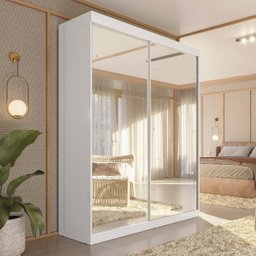 Guarda-Roupa Solteiro 2 Portas de Correr 2 Gavetas e 6 Espelhos Peônia Yescasa - 1 Guarda-Roupa Solteiro 2 Portas de Correr 2 Gavetas e 6 Espelhos Peônia Yescasa - 1