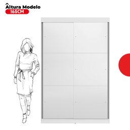 Guarda-Roupa Solteiro 2 Portas de Correr 2 Gavetas e 6 Espelhos Peônia Yescasa - 3 Guarda-Roupa Solteiro 2 Portas de Correr 2 Gavetas e 6 Espelhos Peônia Yescasa - 3