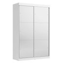 Ver imagem 2 de Guarda-Roupa Solteiro com Espelho 2 Portas de Correr 2 Gavetas Peônia Branco Yescasa