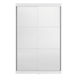 Guarda-Roupa Solteiro com Espelho 2 Portas de Correr 2 Gavetas Peônia Branco Yescasa - 13