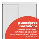 Ver imagem 7 de Guarda-Roupa Solteiro 2 Portas de Correr e 2 Gavetas Peônia Yescasa Branco