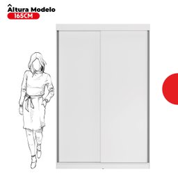 Guarda-Roupa Solteiro 2 Portas de Correr 2 Gavetas Peônia Yescasa - 5