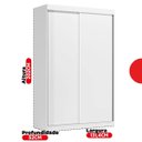 Ver imagem 3 de Guarda-Roupa Solteiro 2 Portas de Correr e 2 Gavetas Peônia Yescasa Branco