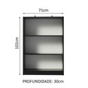 Ver imagem 3 de Estante Livreiro 6907 com 3 Nichos Preto