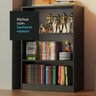 Estante Livreiro 6907 com 3 Nichos Preto - 10