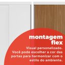 Ver imagem 6 de Guarda-Roupa Solteiro 2 Portas de Correr e 2 Gavetas Peônia Yescasa Branco/Amêndola Touch Flex
