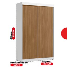 Guarda-Roupa Solteiro 2 Portas de Correr 2 Gavetas Peônia Yescasa - 5