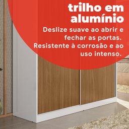 Guarda-Roupa Solteiro 2 Portas de Correr 2 Gavetas Peônia Yescasa - 15