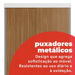 Guarda-Roupa Solteiro 2 Portas de Correr 2 Gavetas Peônia Yescasa - 14