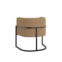Ver imagem 6 de Kit Sofá 2 Lugares + 2 Poltronas Recepção Veludo Preto Capuccino