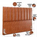Ver imagem 4 de Kit Cabeceira Cama Box Casal King 195cm com Calçadeira Baú Dália W01 Couríssimo Camel - Lyam Lyam de