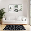 Ver imagem 3 de Tapete para Sala Prizi De Luxo Geométrico - Preto/Branco- 15