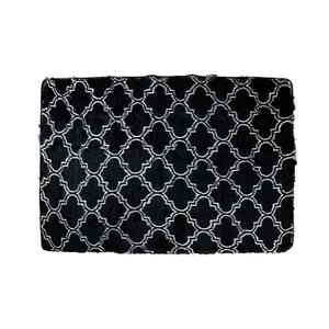 Tapete para Sala Prizi De Luxo Geométrico - Preto/Branco- 15