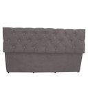 Ver imagem 2 de Calçadeira Baú Paris King 195 Cm Botão Strass Suede Prata do Lar Móveis