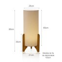 Ver imagem 3 de Luminária Abajur de Chão Vitória Linho Palha