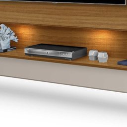Painel Home com LED Suspenso para TV até 75 Polegadas Milão Carvalho/Off White - 3