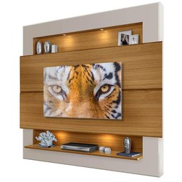Painel Home com LED Suspenso para TV até 75 Polegadas Milão Carvalho/Off White - 2