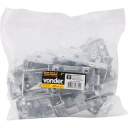 Fecho Chato Porta Cadeado 4 Aço Carbono Zincado Pacote 12 P - 2
